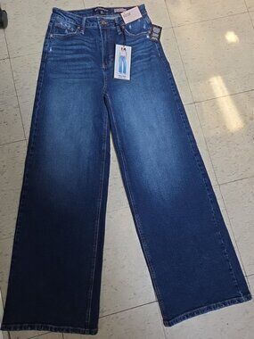 BCBGeneration High Rise Wide Leg Trousers Jeans Blue Denim Women’s 7 X 28 New
